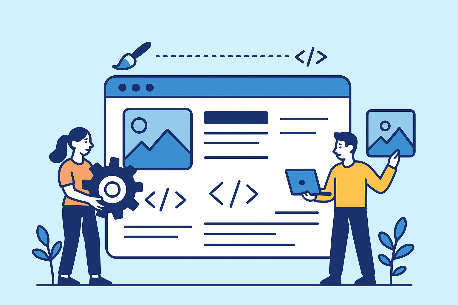 people constructing website